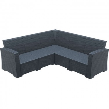 MONACO DARK GREY ΓΩΝΙΑ ΠΟΛ/ΝΙΟΥ 207Χ207Χ79εκ. SIESTA 207Χ207Χ79εκ.