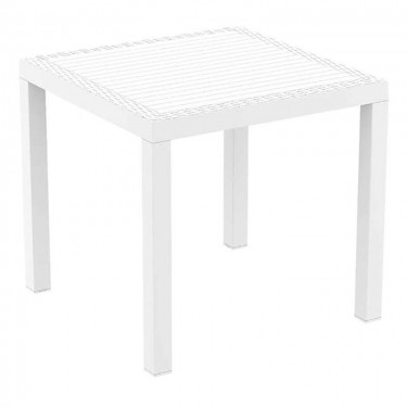 ORLANDO 80Χ80Χ75εκ. WHITE ΤΡΑΠΕΖΙ ΠΟΛ/ΝΙΟΥ SIESTA 80Χ80Χ75εκ.