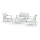 MIAMI ΣΕΤ WHITE 2ΠΟ 1ΚΑ ΤΡΑΠ.92Χ53εκ. ΜΑΞ ΠΟΛ/ΝΙΟΥ SIESTA 128Χ77Χ89/72Χ76Χ89/92Χ53Χ43εκ.