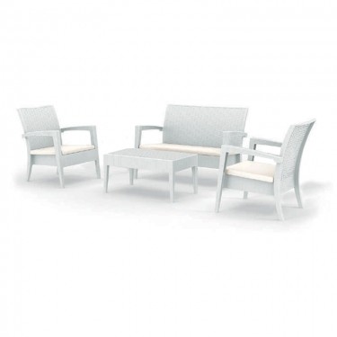 MIAMI ΣΕΤ WHITE 2ΠΟ 1ΚΑ ΤΡΑΠ.92Χ53εκ. ΜΑΞ ΠΟΛ/ΝΙΟΥ SIESTA 128Χ77Χ89/72Χ76Χ89/92Χ53Χ43εκ.