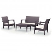 MIAMI ΣΕΤ BROWN 2ΠΟ 1ΚΑ ΤΡΑΠ.92Χ53εκ. ΜΑΞ. ΠΟΛ/ΝΙΟΥ SIESTA 128Χ77Χ89/72Χ76Χ89/92Χ53Χ43εκ.