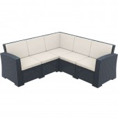 MONACO DARK GREY ΓΩΝΙΑ ΜΕ ΜΑΞΙΛΑΡΙ ΠΟΛ/ΝΙΟΥ 207X207X79εκ. SIESTA 207X207X79εκ.