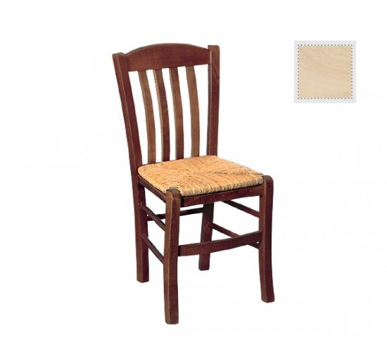 CASA Καρέκλα Οξιά Άβαφη με Ψάθα Αβίδωτη  42x45x88cm [-Άβαφο-] [-Ξύλο/Ψάθα-] Ρ966,0