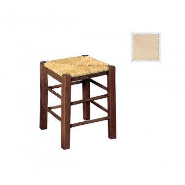 ΤΑΒΕΡΝΑΣ Σκαμπό Βοηθητικό, Οξιά Άβαφο με Κάθισμα Ψάθα - Αβίδωτη  35x35x50cm [-Άβαφο-] [-Ξύλο-, -Ψάθα-] Ρ978,0