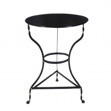 ΠΑΡΑΔΟΣΙΑΚΟ Τραπέζι - K/D - Μέταλλο Βαφή Μαύρο  Φ60x71cm [-Μαύρο-] [-Μέταλλο-] Ε8501,7