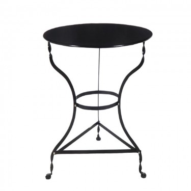 ΠΑΡΑΔΟΣΙΑΚΟ Τραπέζι - K/D - Μέταλλο Βαφή Μαύρο  Φ60x71cm [-Μαύρο-] [-Μέταλλο-] Ε8501,7