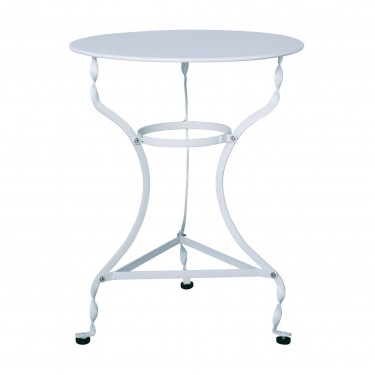 ΠΑΡΑΔΟΣΙΑΚΟ Τραπέζι - K/D - Μέταλλο Βαφή Άσπρο  Φ60x71cm [-Άσπρο-] [-Μέταλλο-] Ε8501,1