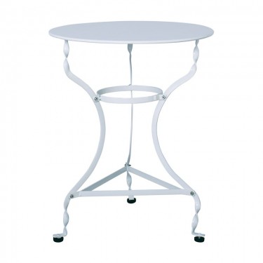 ΠΑΡΑΔΟΣΙΑΚΟ Τραπέζι - K/D - Μέταλλο Βαφή Άσπρο  Φ60x71cm [-Άσπρο-] [-Μέταλλο-] Ε8501,1