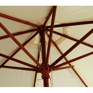 SOLEIL ομπρέλα Ξύλο Kempass  Φ300cm [-Εκρού-, -Φυσικό-] [-Ξύλο-, -Ύφασμα-] Ε911