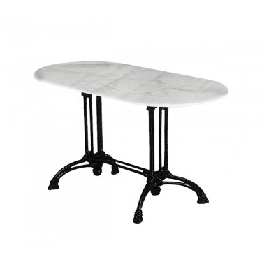 EKO Τραπέζι Αίθριο Oval Μαντέμι, Μάρμαρο  70x110x74cm Oval [-Άσπρο-, -Μαύρο-] [-Μαντέμι-, -Μάρμαρο - Τεχνομάρμαρο-] Ε894,1