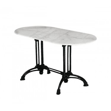 EKO Τραπέζι Αίθριο Oval Μαντέμι, Μάρμαρο  70x110x74cm Oval [-Άσπρο-, -Μαύρο-] [-Μαντέμι-, -Μάρμαρο - Τεχνομάρμαρο-] Ε894,1