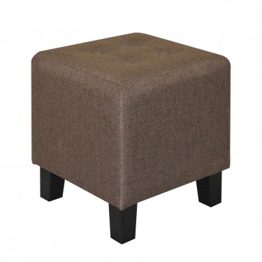 MEDEA Σκαμπό Βοηθητικό, Ύφασμα Σκούρο Καφέ  37x37x42cm [-Καφέ-] [-Ύφασμα-] Ε7042,2