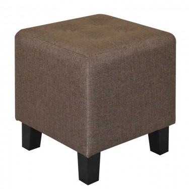 MEDEA Σκαμπό Βοηθητικό, Ύφασμα Σκούρο Καφέ  37x37x42cm [-Καφέ-] [-Ύφασμα-] Ε7042,2