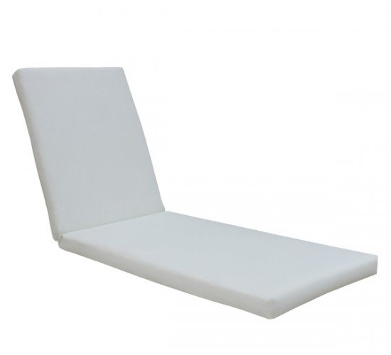 SUNLOUNGER Μαξιλάρι Ξαπλώστρας Ύφασμα Εκρού Water Repellent, Foam Polyester Φερμουάρ-Velcro  196(78 118)x60x7cm [-Εκρού-] [-Ύφασμα-] Ε2017