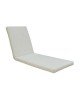 SUNLOUNGER Μαξιλάρι Ξαπλώστρας Ύφασμα Εκρού Water Repellent, Foam Polyester Φερμουάρ-Velcro  196(78 118)x60x7cm [-Εκρού-] [-Ύφασμα-] Ε2017