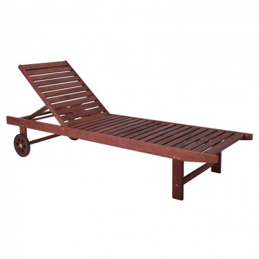 LUGANO Ξαπλώστρα Ξύλο Acacia, Απόχρωση Καρυδί  65x196x32cm [-Καρυδί-] [-Ξύλο-] Ε229,9