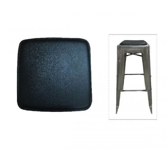 RELIX Κάθισμα για Σκαμπό, Μαγνητικό, Pvc Μαύρο  27x27cm [-Μαύρο-] [-PU - PVC - Bonded Leather-] Ε519,2Σ