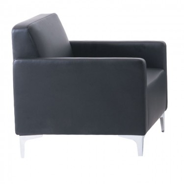 STYLE Πολυθρόνα Σαλονιού Καθιστικού, Pu Μαύρο  64x71x72cm [-Μαύρο-] [-PU - PVC-] Ε948,12