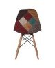 ART Wood Καρέκλα Ξύλο - PP Ύφασμα Patchwork Καφέ  47x52x84cm [-Φυσικό/Patchwork-] [-Ξύλο/Ύφασμα-] ΕΜ123,82