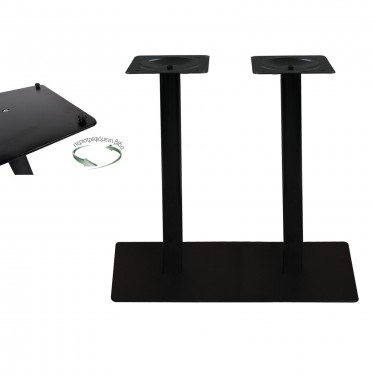 PRATO-R Βάση Τραπεζιού Μακρόστενη με ρεγουλατόρο Μέταλλο Βαφή Μαύρο (21,10kg)  70x40cm H.73cm [-Μαύρο-] [-Μέταλλο-] Ε067,R