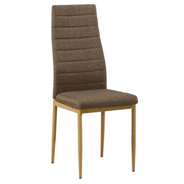 JETTA Καρέκλα Τραπεζαρίας Κουζίνας, Μέταλλο Βαφή Φυσικό Ύφασμα Καφέ  40x50x95cm [-Καφέ-, -Φυσικό-] [-Μέταλλο-, -Ύφασμα-] ΕΜ966F,146