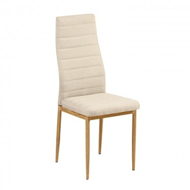 JETTA Καρέκλα Τραπεζαρίας Κουζίνας, Μέταλλο Βαφή Φυσικό Ύφασμα Μπεζ  40x50x95cm [-Μπεζ-Tortora-Sand-Cappuccino-, -Φυσικό-] [-Μέταλλο-, -Ύφασμα-] ΕΜ966F,126