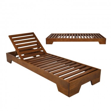 VERANO Ξαπλώστρα (A) Καρυδί Οξιά  74x213x22cm [-Καρυδί-] [-Ξύλο-] Ε225,11