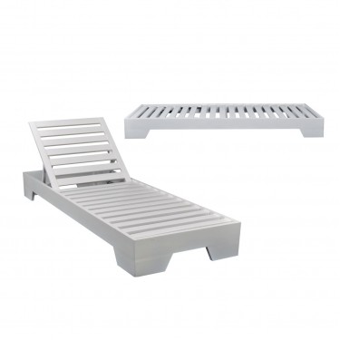 VERANO Ξαπλώστρα (A) Οξιά Άσπρο  74x213x22cm [-Άσπρο-] [-Ξύλο-] Ε225,22