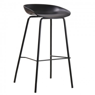 PENTOS Σκαμπό BAR, Μέταλλο Βαφή Μαύρο, PP Μαύρο  49x46x76/83cm [-Μαύρο-] [-PP - PC - ABS-, -Μέταλλο-] Ε511,1