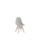 ART Wood Καρέκλα Τραπεζαρίας Κουζίνας Ξύλο - PP Γκρι  46x52x82cm [-Φυσικό/Γκρι-] [-Ξύλο/PP - PC - ABS-] ΕΜ123,01W