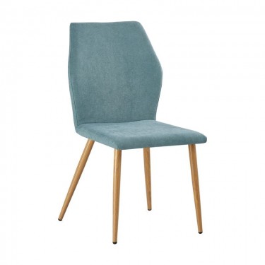 LETO Καρέκλα Τραπεζαρίας Κουζίνας, Μέταλλο Βαφή Φυσικό, Ύφασμα Βεραμάν  46x57x86cm [-Πράσινο-, -Φυσικό-] [-Μέταλλο-, -Ύφασμα-] ΕΜ772,2