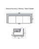 GENOVA Καναπές Σαλονιού Καθιστικού 3Θέσιος, Inox Pu Άσπρο  188x73x71cm [-Άσπρο-] [-PU - PVC-] Ε947,31