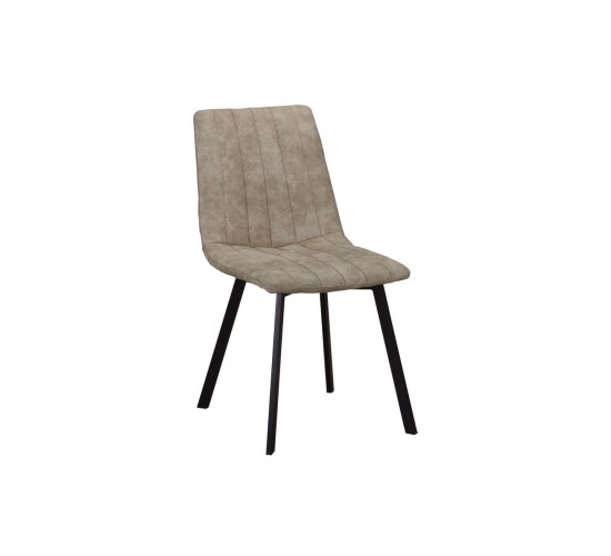 BETTY Καρέκλα Μέταλλο Βαφή Μαύρο, Ύφασμα Suede Μπεζ  45x60x87cm [-Μαύρο-, -Μπεζ-Tortora-Sand-Cappuccino-] [-Μέταλλο-, -Ύφασμα-] ΕΜ791,3
