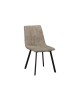 BETTY Καρέκλα Μέταλλο Βαφή Μαύρο, Ύφασμα Suede Μπεζ  45x60x87cm [-Μαύρο-, -Μπεζ-Tortora-Sand-Cappuccino-] [-Μέταλλο-, -Ύφασμα-] ΕΜ791,3