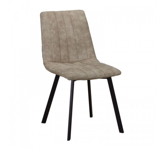 BETTY Καρέκλα Μέταλλο Βαφή Μαύρο, Ύφασμα Suede Μπεζ  45x60x87cm [-Μαύρο-, -Μπεζ-Tortora-Sand-Cappuccino-] [-Μέταλλο-, -Ύφασμα-] ΕΜ791,3