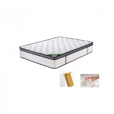 ΣΤΡΩΜΑ Mini Pocket Spring Memory Foam & Latex, Μονής Όψης Roll Pack (5)  160x200x32cm [-Άσπρο-] [-Foam Memory/Latex-] Ε2052,2
