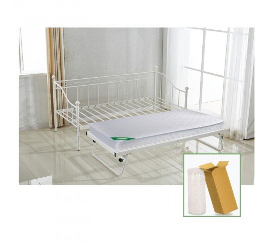 ΣΤΡΩΜΑ MARIN Βοηθητικού Κρεβατιού Bonnell Spring Μονής Όψης (Roll Pack)  85x185x15cm [-Άσπρο-] [-Spring/Μονής Όψης-] Ε2053,0