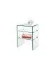 GLASSER Ραφιέρα Clear  2 Ράφια - Γυαλί 10mm / 6mm  50x40x58cm [-Clear-] [-Bent Glass - Γυαλί-] ΕΜ729