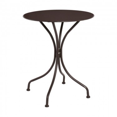 PARK Τραπέζι Μέταλλο Βαφή Sand Brown  Φ60cm H.70cm [-Καφέ-] [-Μέταλλο-] Ε5170,3