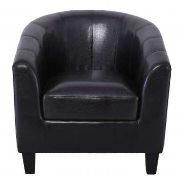 BOGA Πολυθρόνα Σαλονιού Καθιστικού, Pu Σκούρο Καφέ  77x70x77cm [-Καφέ-] [-PU - PVC-] Ε7129,5W