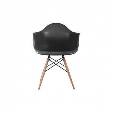 ALEA Wood Πολυθρόνα Ξύλο, ΡΡ Μαύρο  62x58x81cm [-Μαύρο-] [-PP - PC - ABS-, -Ξύλο-] ΕΜ129,2W