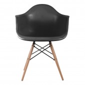 ALEA Wood Πολυθρόνα Ξύλο, ΡΡ Μαύρο  62x58x81cm [-Μαύρο-] [-PP - PC - ABS-, -Ξύλο-] ΕΜ129,2W