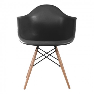 ALEA Wood Πολυθρόνα Ξύλο, ΡΡ Μαύρο  62x58x81cm [-Μαύρο-] [-PP - PC - ABS-, -Ξύλο-] ΕΜ129,2W