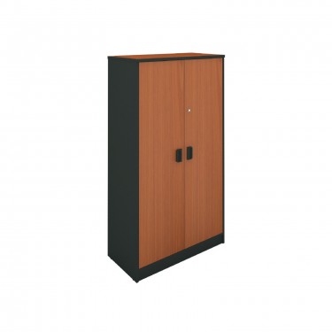 ΝΤΟΥΛΑΠΑ-Α Γραφείου Δίφυλλη, 4 Ράφια, Απόχρωση Dark Grey - Cherry  80x40x172cm [-Ανθρακί-, -Κερασί-] [-Melamine-] ΕΟ124,5