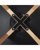 MARTIN Καρέκλα Τραπεζαρίας Κουζίνας, Metal Cross Ξύλο, ΡΡ Μαύρο, Αμοντάριστη Ταπετσαρία  48x56x82cm [-Φυσικό/Μαύρο-] [-Ξύλο/PP - PC - ABS-] ΕΜ136,20W