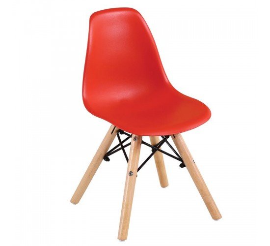 ART Wood Kid Καρέκλα Ξύλο - PP Κόκκινο  32x34x57cm [-Φυσικό/Κόκκινο-] [-Ξύλο/PP - PC - ABS-] ΕΜ123,ΚR