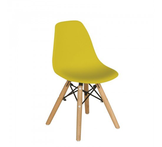 ART Wood Kid Καρέκλα Ξύλο - PP Κίτρινο  32x34x57cm [-Φυσικό/Κίτρινο-] [-Ξύλο/PP - PC - ABS-] ΕΜ123,ΚY