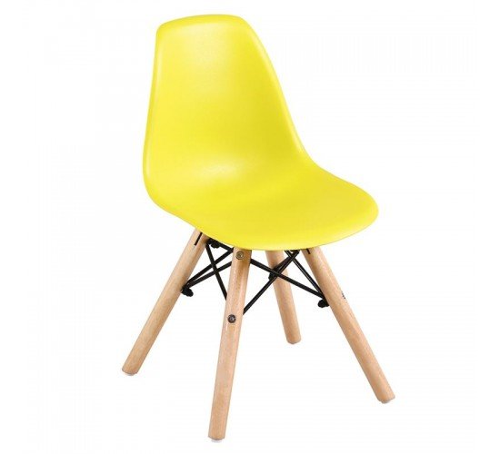 ART Wood Kid Καρέκλα Ξύλο - PP Κίτρινο  32x34x57cm [-Φυσικό/Κίτρινο-] [-Ξύλο/PP - PC - ABS-] ΕΜ123,ΚY