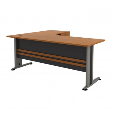 SUPERIOR COMPACT Δεξιά Γωνία Απόχρωση Dark Grey - Cherry  180x70x75 / 150x60x75cm [-Ανθρακί-, -Κερασί-] [-Melamine-, -Μέταλλο-] ΕΟ995,1