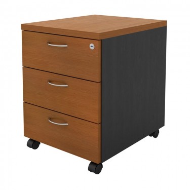 ΣΥΡΤΑΡΙΕΡΑ Τροχήλατη, Με 3 συρτάρια, Απόχρωση Dark Grey - Cherry  40x48x56cm [-Ανθρακί-, -Κερασί-] [-Melamine-] ΕΟ994,1